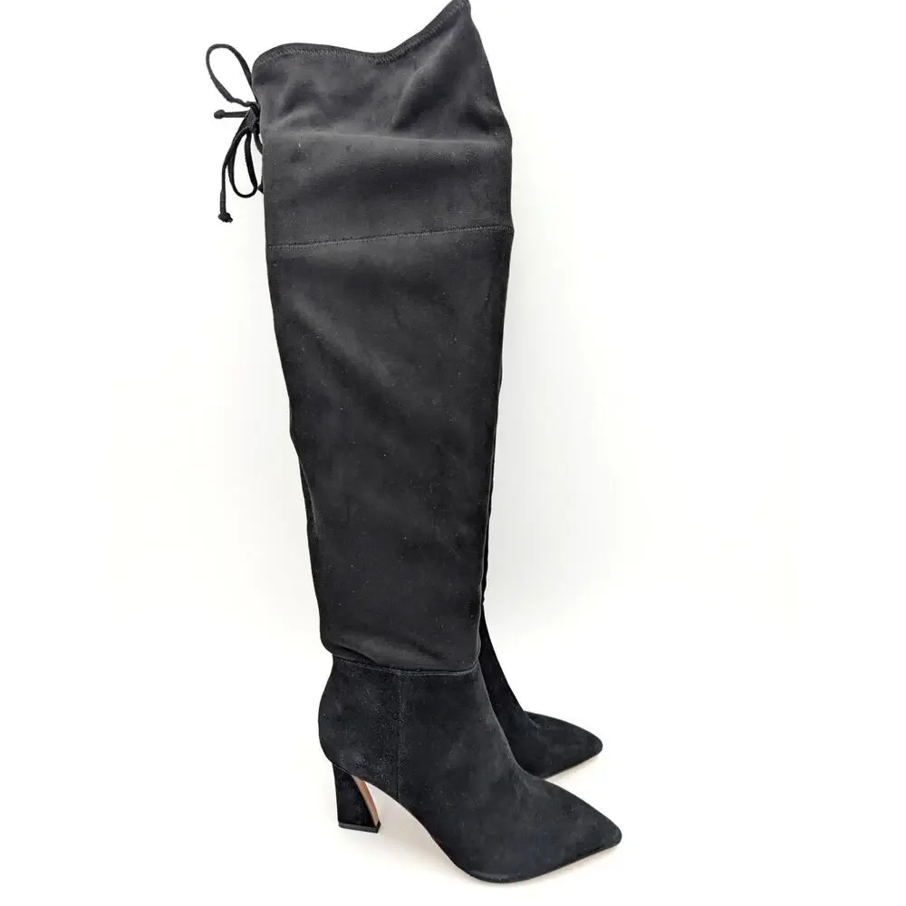 Vince Camuto Taplana Pointed Toe Over the Knee Boots Black Size US5M EU35